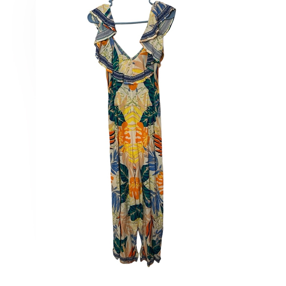 Flying Tomato Floral Off the Shoulder Jumpsuit size large - Picture 6 of 6